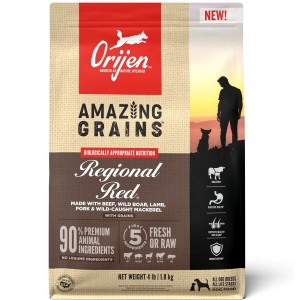 4lb / 1.8kg Orijen Amazing Grains™, Regional Red Grain Inclusive Dry Dog Food | 506-MDASIP