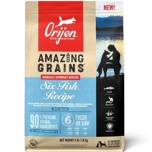 4lb / 1.8kg Orijen Amazing Grains™, Six Fish Grain Inclusive Dry Dog Food | 301-NYBUHL