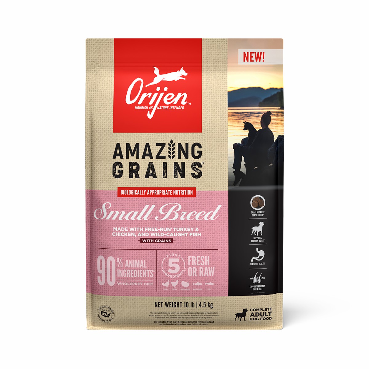 10lb / 4.5kg Orijen Amazing Grains™, Small Breed Grain Inclusive Dry Dog Food | 352-CBMGOT