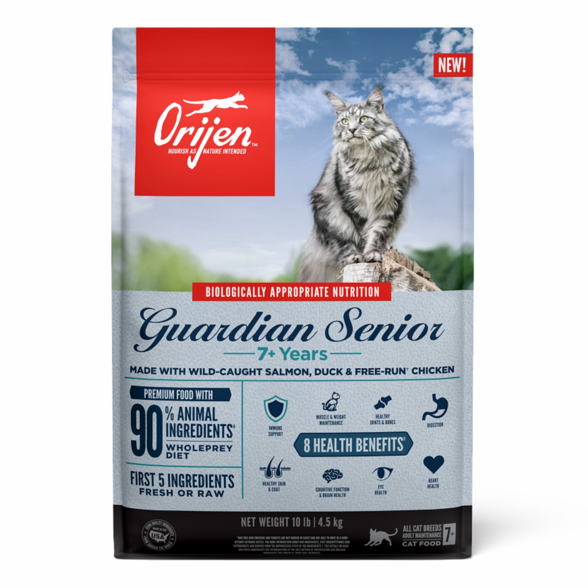 10lb / 4.5kg Orijen Guardian Senior Formula Grain Free Dry Cat Food | 142-WTDBXJ