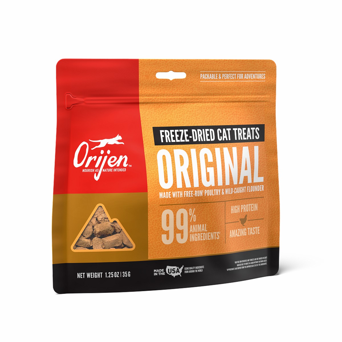 1.25oz / 35g Orijen Original Grain Free Freeze-Dried Cat Treats | 764-AQLBTC