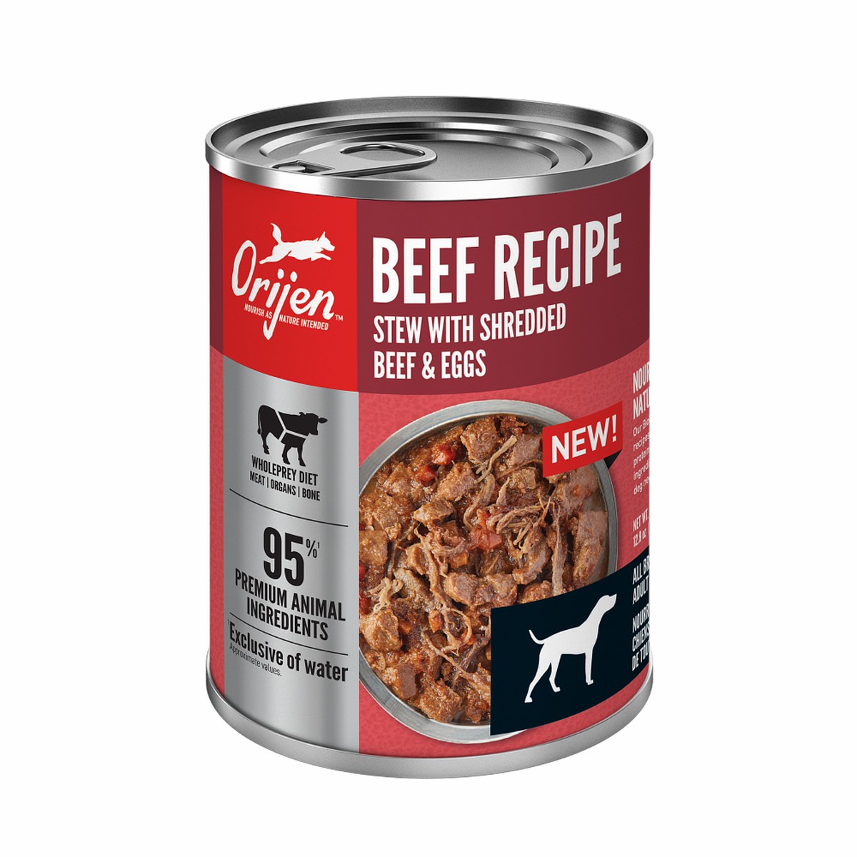 12.8oz*12 / 363kg Orijen Beef Recipe Stew with Shredded Beef & Eggs Grain Free Wet Dog Food | 809-OXDLAU