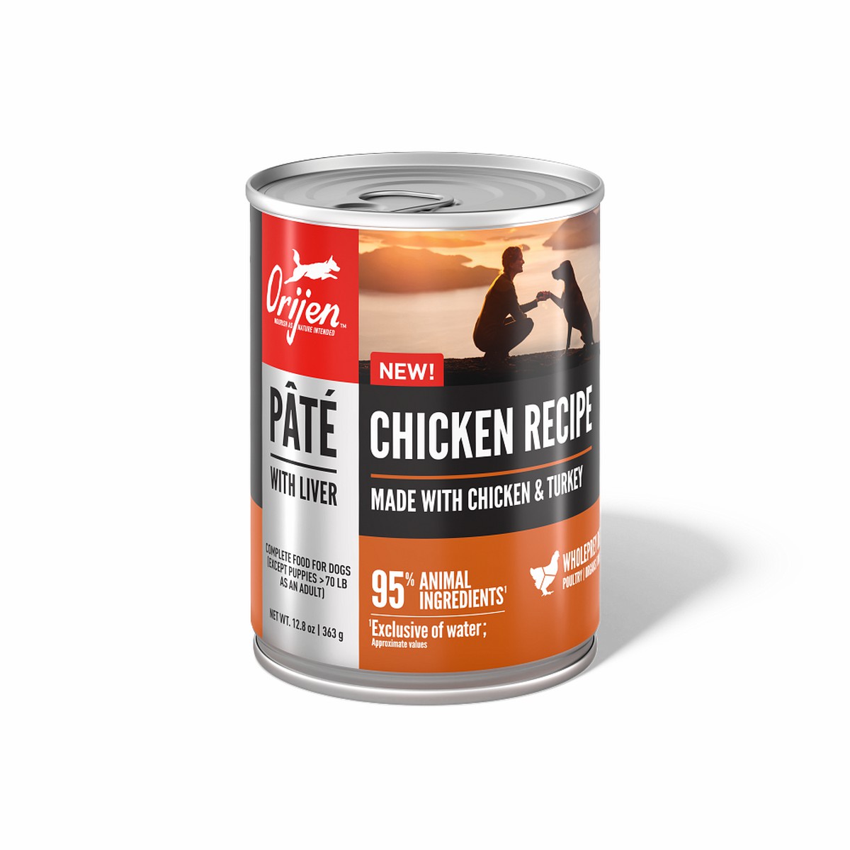 12.8oz*12 / 363kg Orijen Chicken Recipe Pâté with Liver Grain Free Wet Dog Food | 368-MRCNSQ