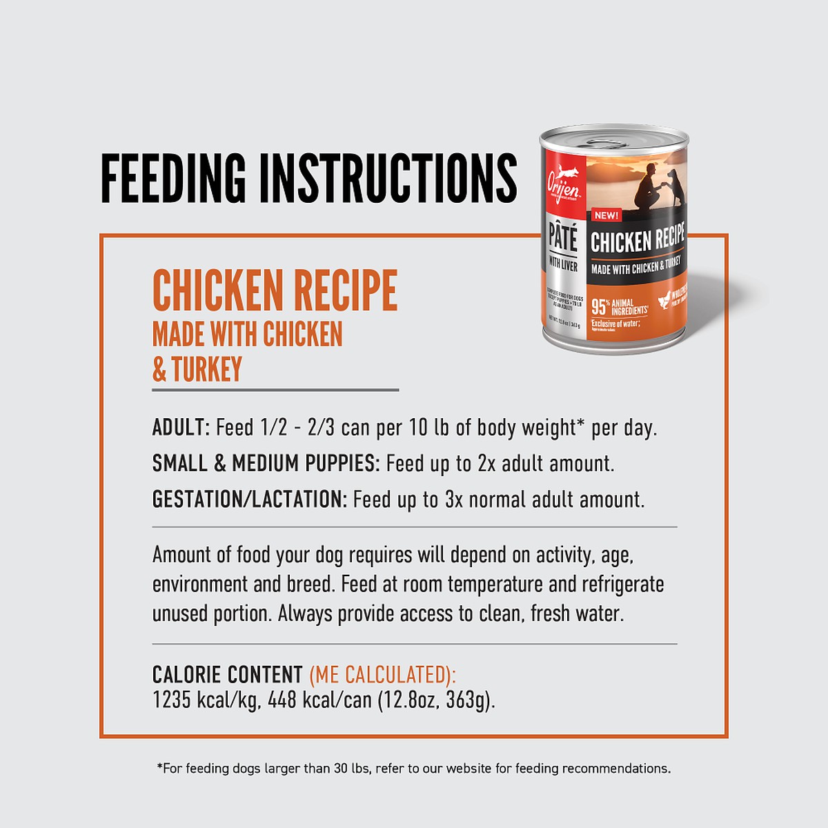 12.8oz*12 / 363kg Orijen Chicken Recipe Pâté with Liver Grain Free Wet Dog Food | 368-MRCNSQ