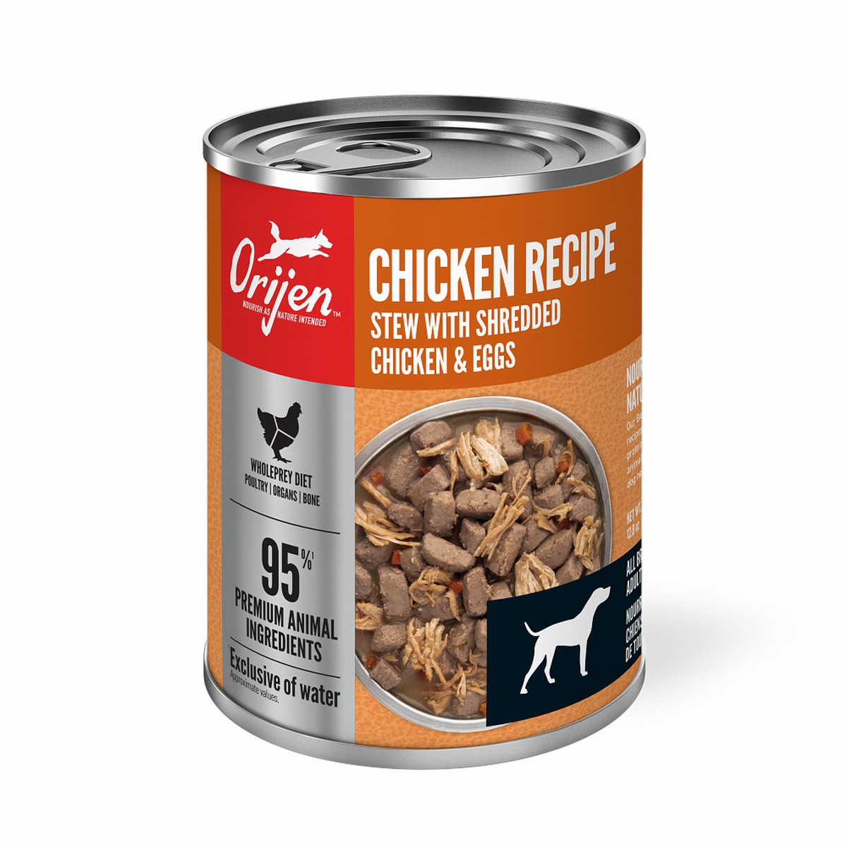 12.8oz*12 / 363kg Orijen Chicken Recipe Stew with Shredded Chicken & Eggs Grain Free Wet Dog Food | 423-XVEWFT