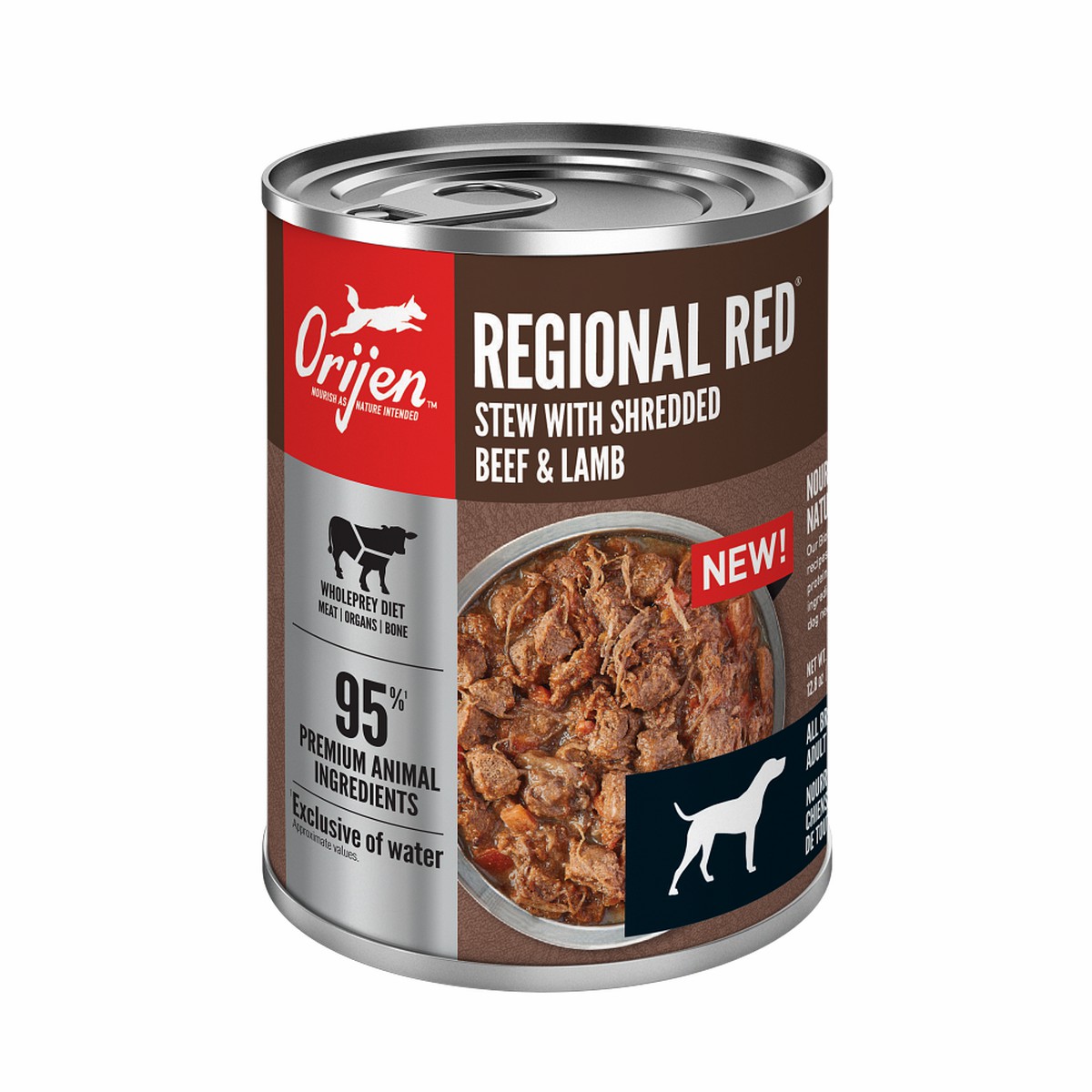 12.8oz*12 / 363kg Orijen Regional Red Stew with Shredded Beef & Lamb Grain Free Wet Dog Food | 527-FCPBJX