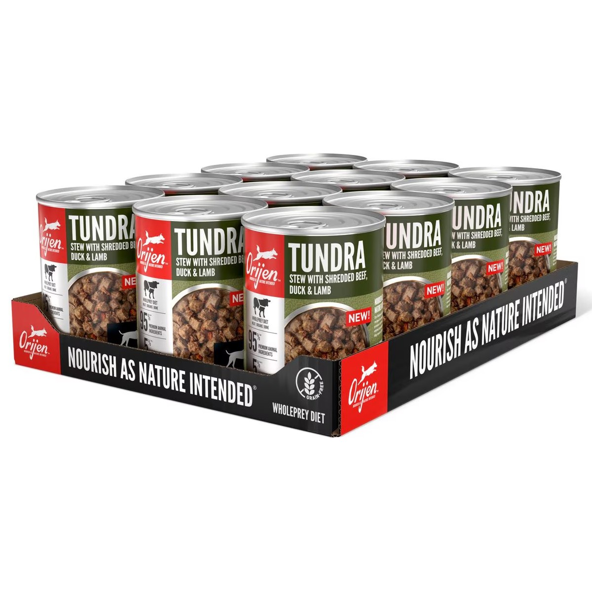 12.8oz*12 / 363kg Orijen Tundra Stew Recipe with Shredded Beef, Duck & Lamb Grain Free Wet Dog Food | 684-SNZLCY