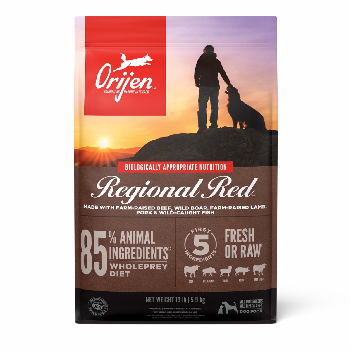 13lb / 6kg Orijen Regional Red™ Grain Free Dry Dog Food | 204-WCKADG