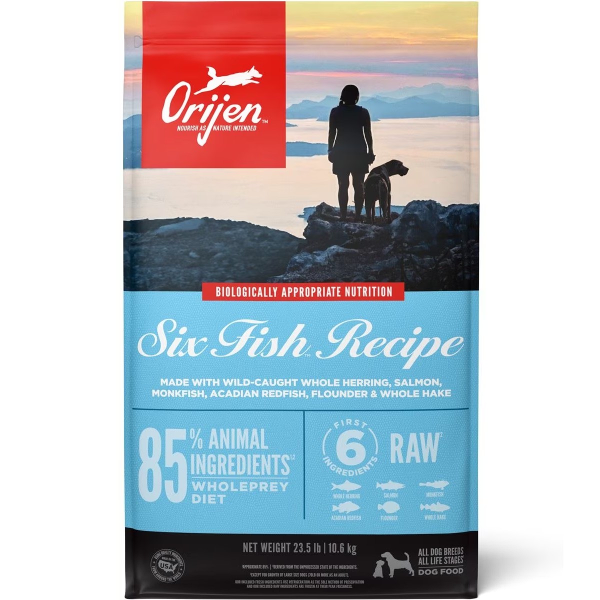 23.5lb / 10.6kg Orijen Six Fish™ Recipe Grain Free Dry Dog Food | 738-KVLTMS