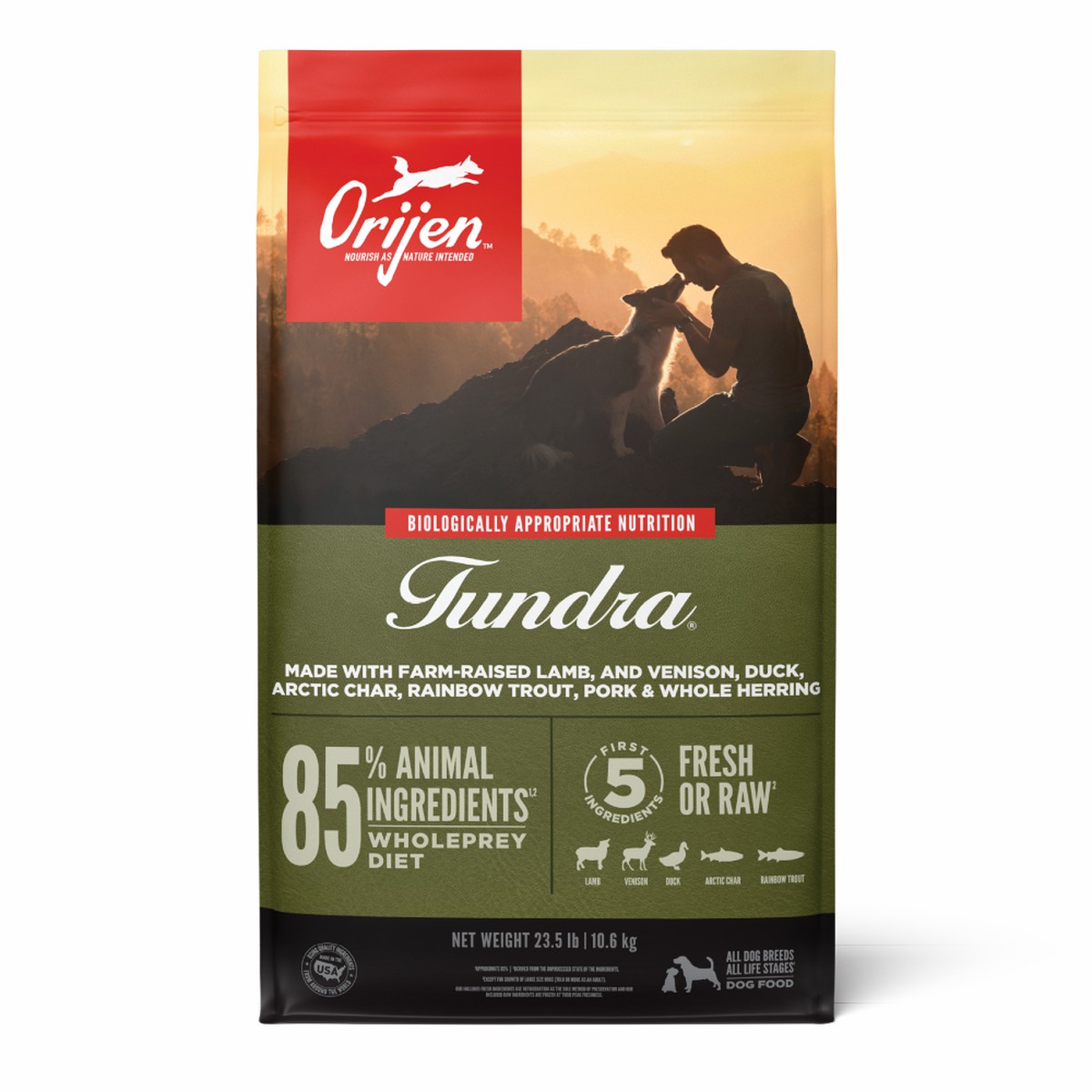 23.5lb / 10.6kg Orijen Tundra® Grain Free Dry Dog Food | 907-PCASNU