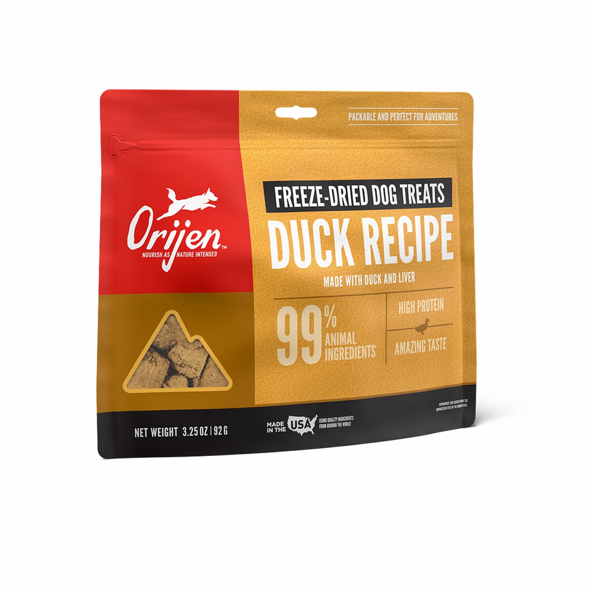 3.25oz / 92g Orijen Duck Recipe Grain Free Freeze-Dried Dog Treats | 092-CLKNQZ