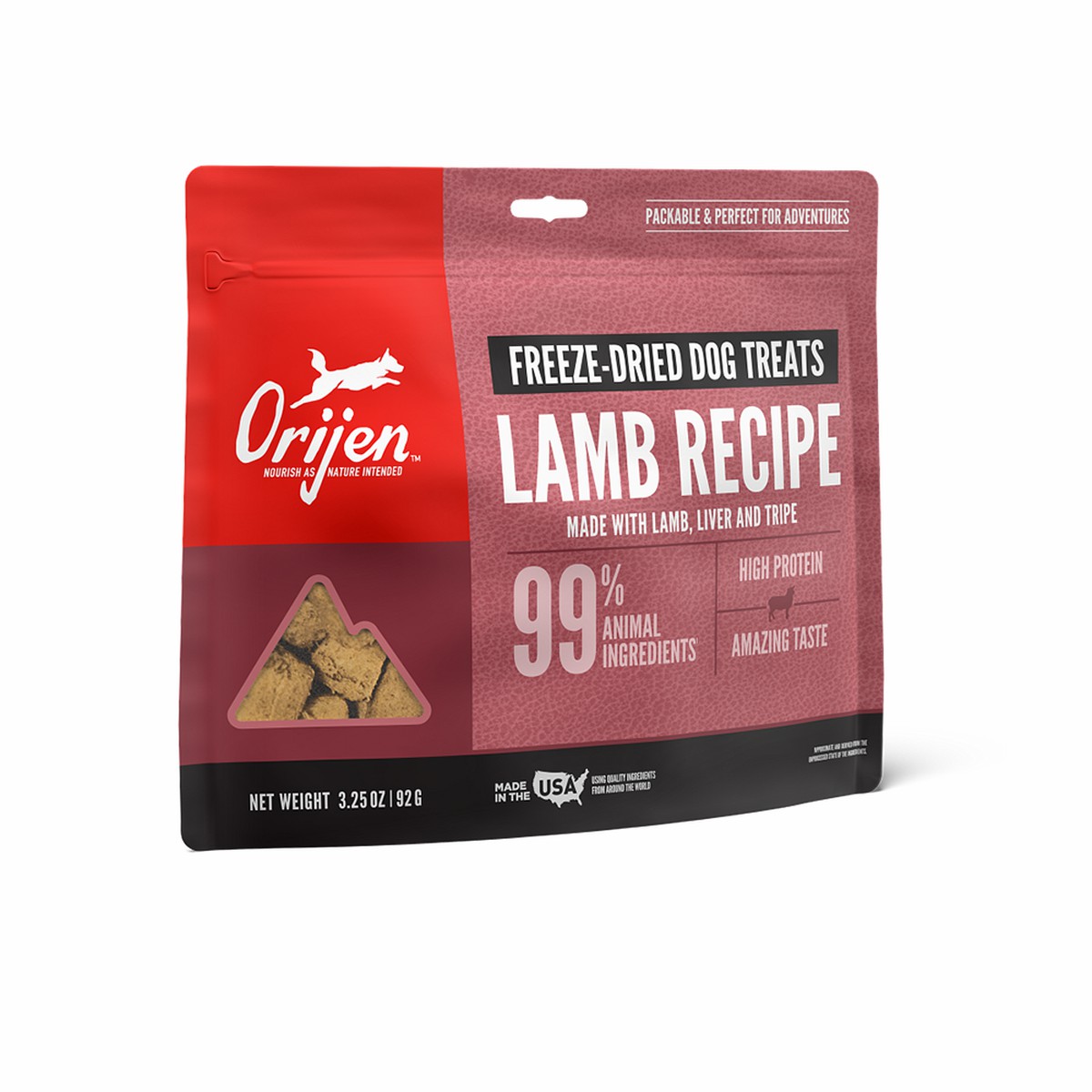 3.25oz / 92g Orijen Lamb Recipe Grain Free Freeze-Dried Dog Treats | 591-YNCTRD