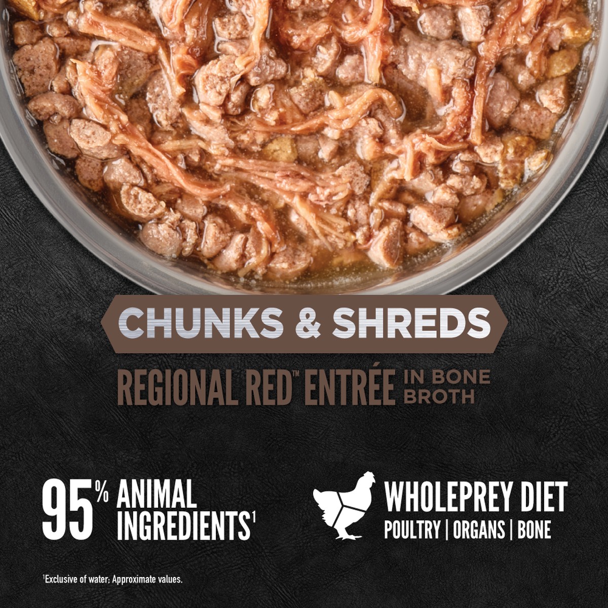 3oz*12 / 85g*12 Orijen Chunks & Shreds, Regional Red Entrée Grain Free Wet Cat Food | 079-IQRTZY