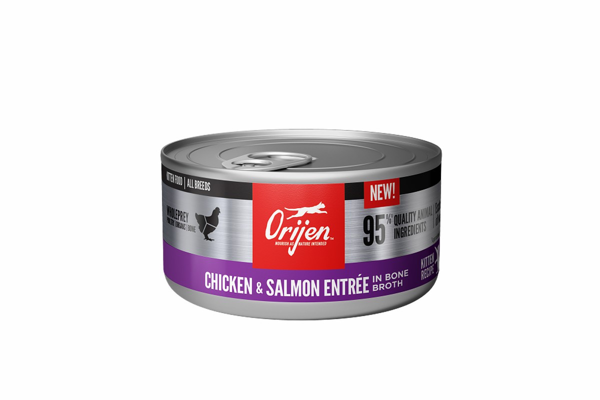 3oz*24 / 85g*24 Orijen Chicken & Salmon Entrée Wet Kitten Food Grain Free Wet Cat Food | 496-AKFCSD