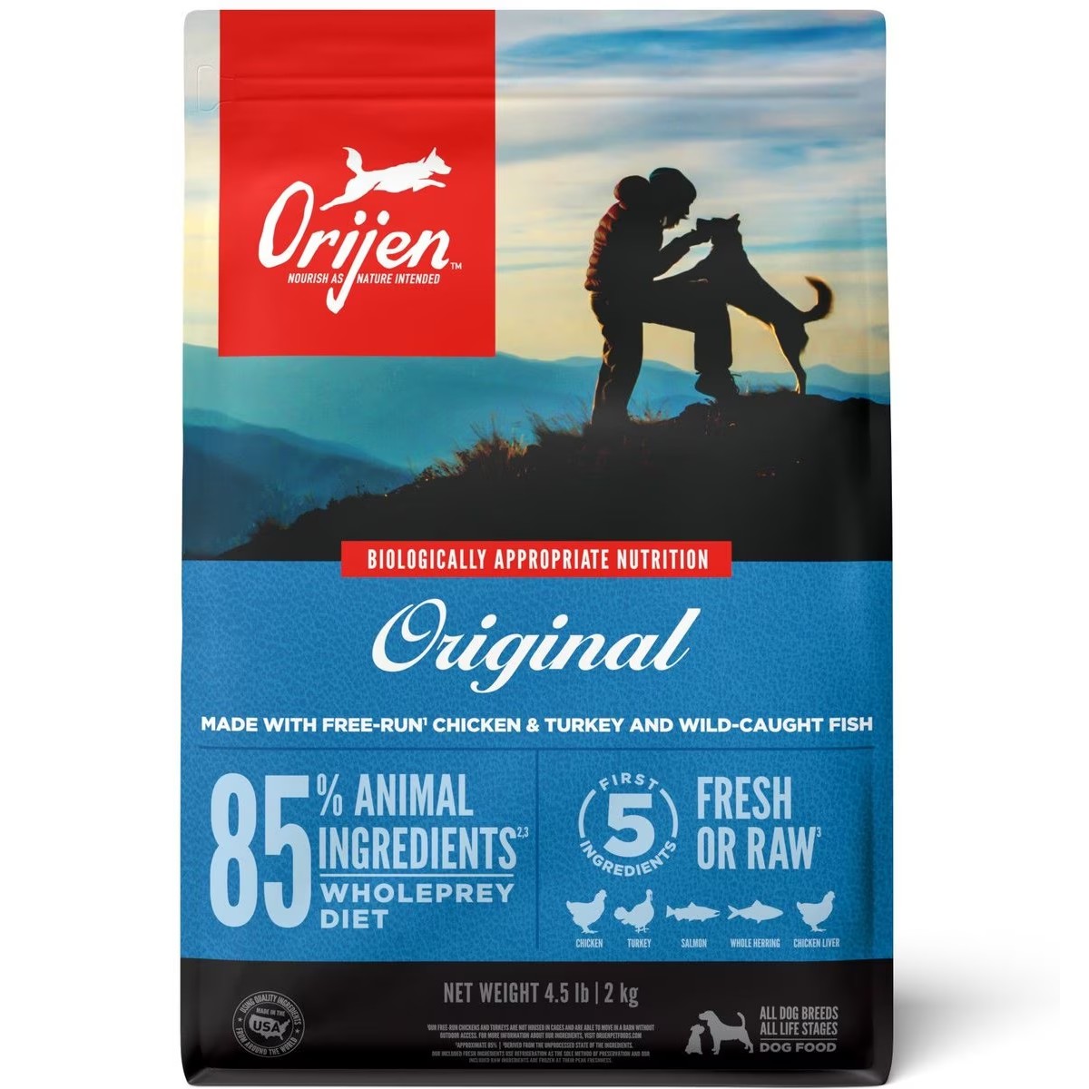 4.5lb / 2kg Orijen Original Grain Free Dry Dog Food | 659-BYSWZJ