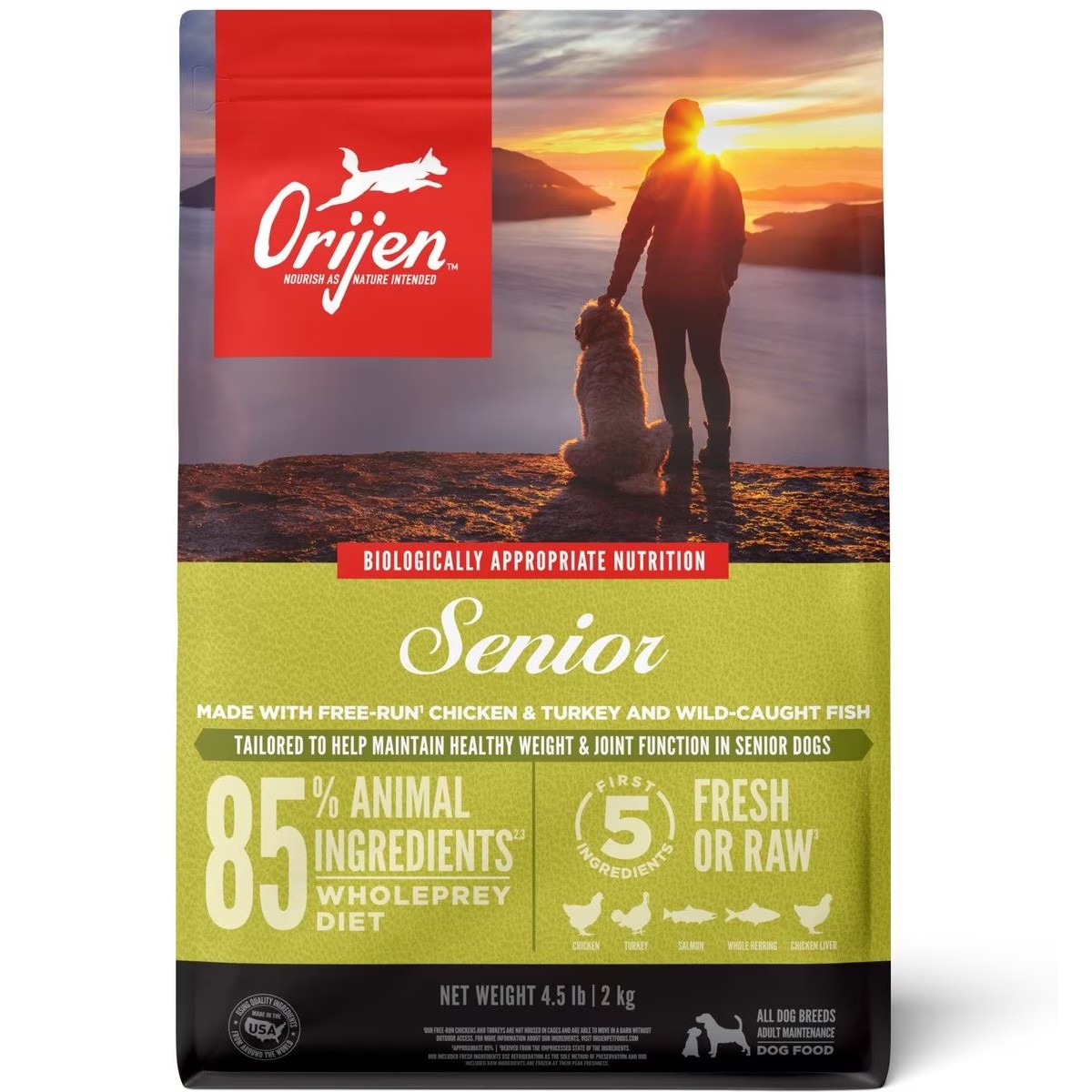 4.5lb / 2kg Orijen Senior Grain Free Dry Dog Food | 709-SPICKR