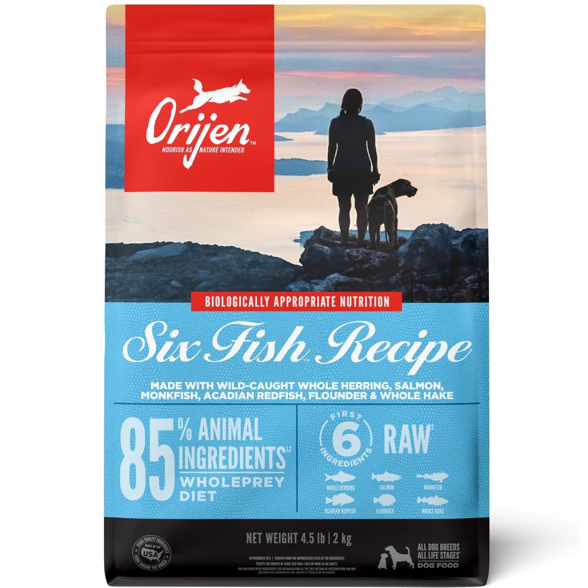 4.5lb / 2kg Orijen Six Fish™ Recipe Grain Free Dry Dog Food | 659-WYLNHR