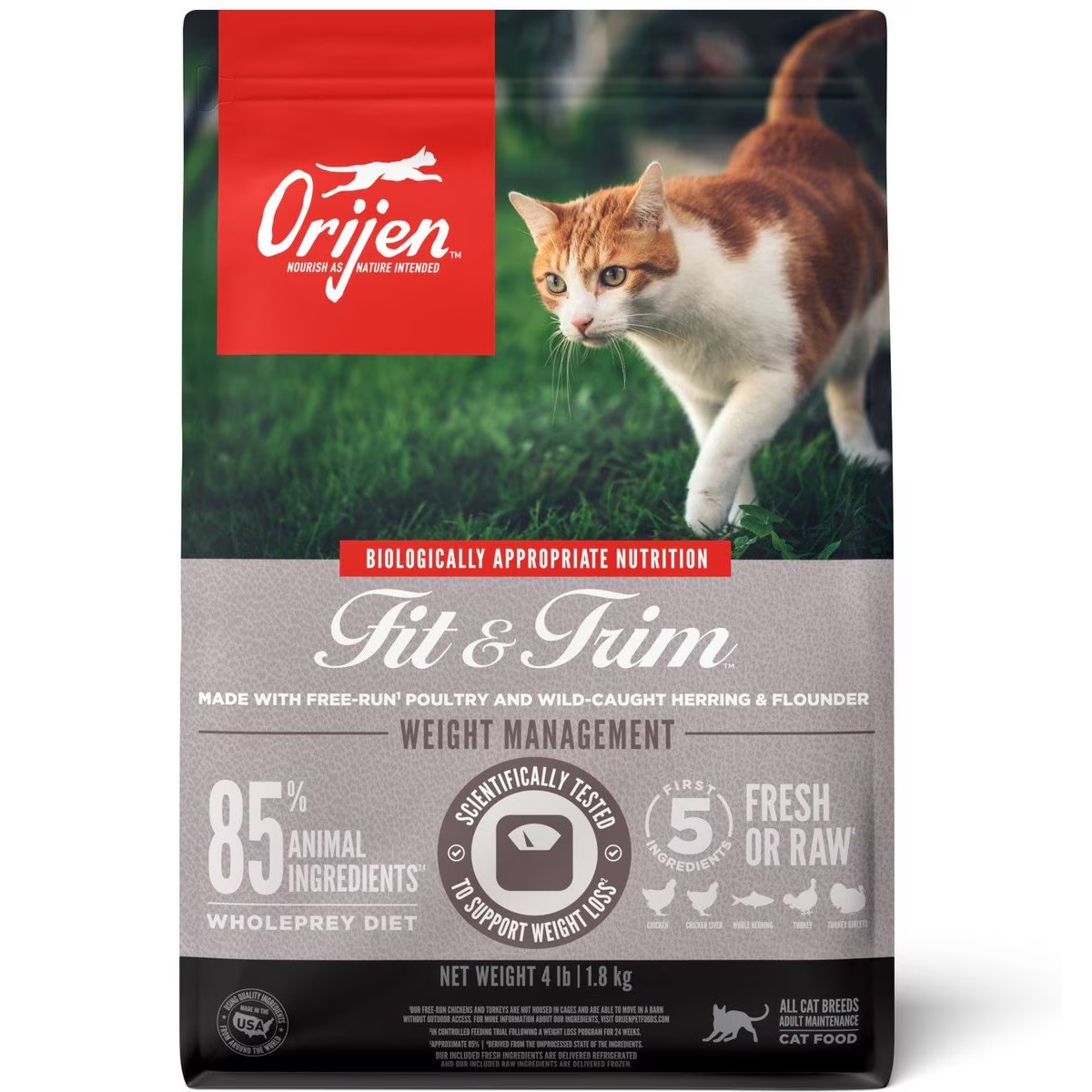 4lb / 1.8kg Orijen Fit & Trim™ Grain Free Dry Cat Food | 504-PXADSE