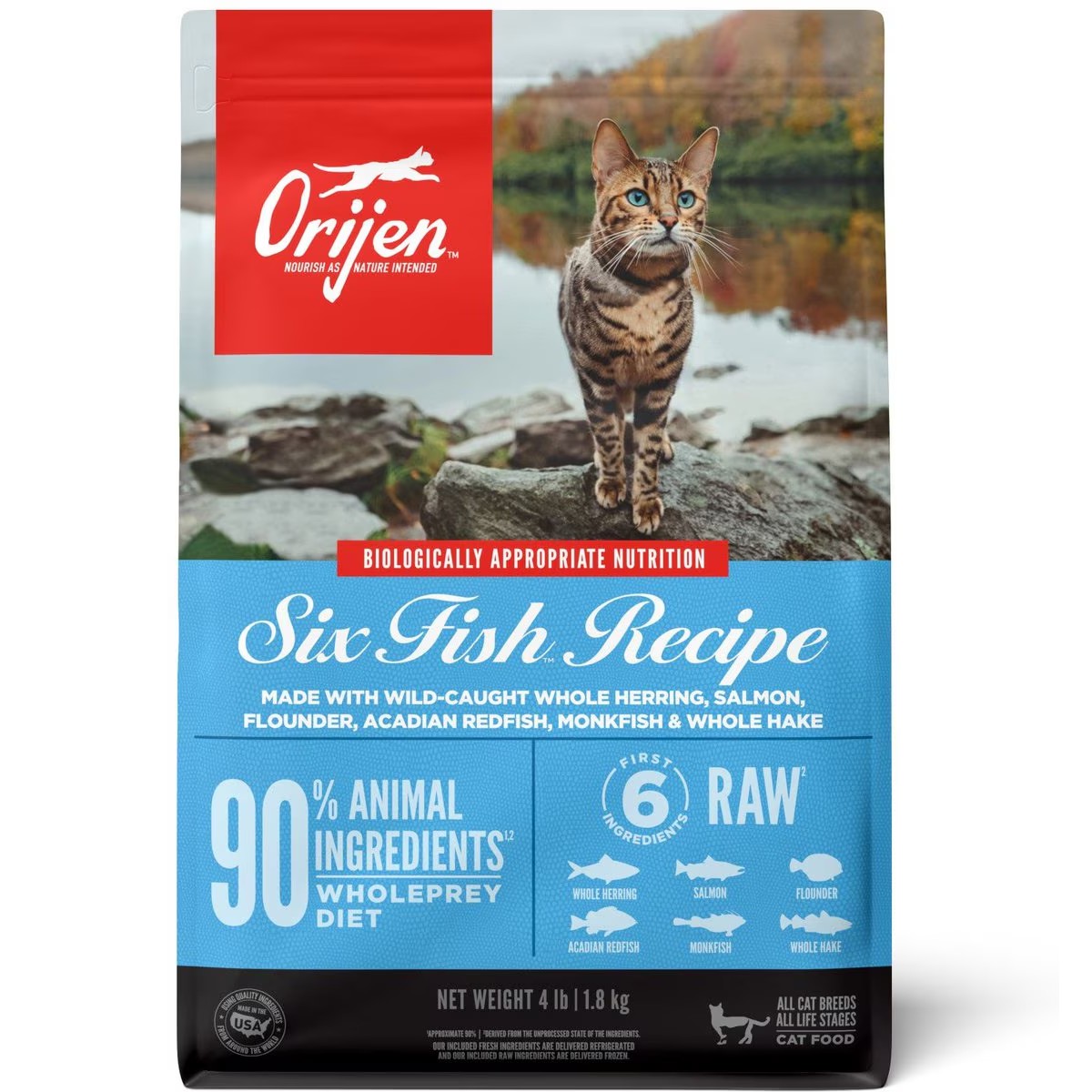 4lb / 1.8kg Orijen Six Fish™ Grain Free Dry Cat Food | 230-HNRVSZ