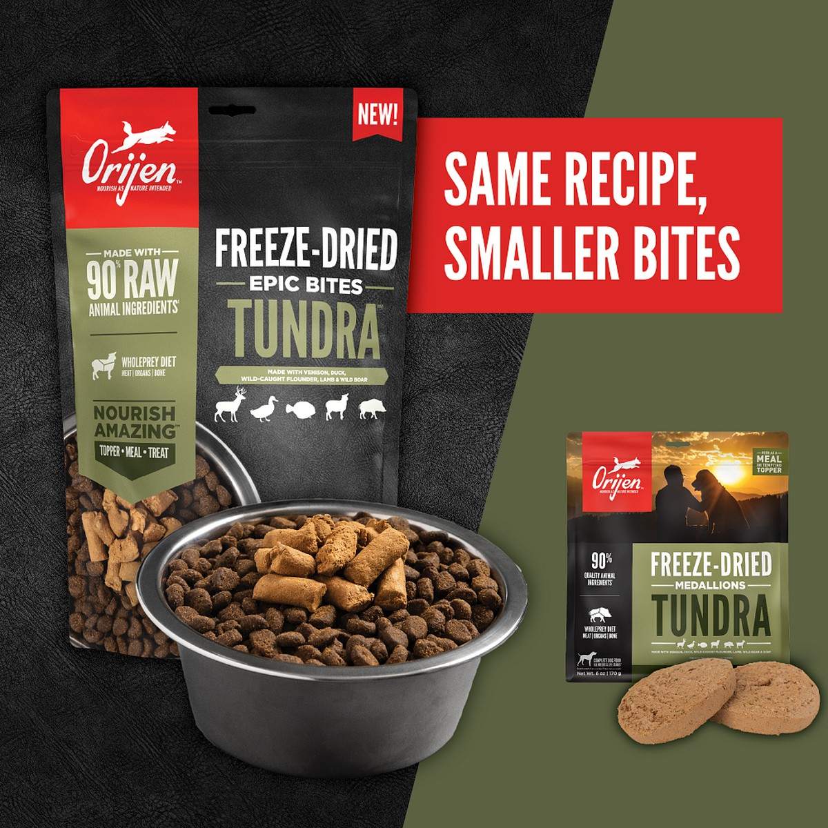 6oz / 170g Orijen Tundra™, Epic Bites Freeze-Dried Food Grain Free Freeze-Dried Food | 769-PDVTAZ