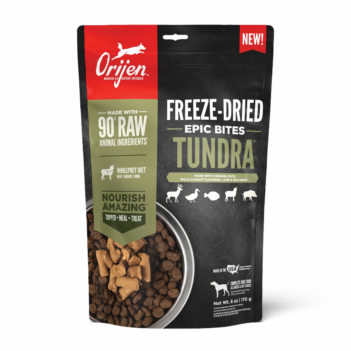 6oz / 170g Orijen Tundra™, Epic Bites Freeze-Dried Food Grain Free Freeze-Dried Food | 769-PDVTAZ