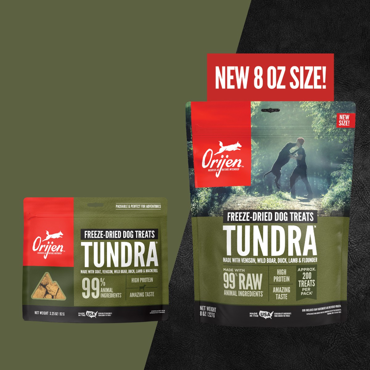 8oz / 227g Orijen Tundra Grain Free Freeze-Dried Dog Treats | 068-LOUYGK